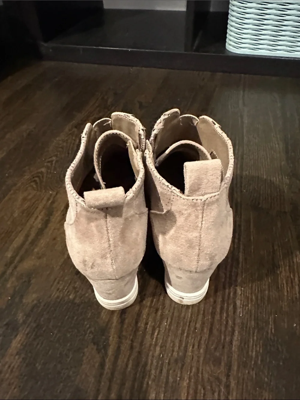 a new day Taupe Suede Wedge Sneakers